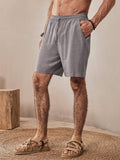 Casual Soft Linen Blend Shorts Shorts coofandystore Gray M 
