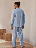 Casual Linen Blend Shirt Set Sets coofandystore 