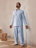Casual Linen Blend Shirt Set Sets coofandystore 