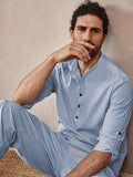 Casual Linen Blend Shirt Set Sets coofandystore 