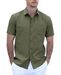 Casual Button Down Short Sleeve Dress Shirt (US Only)