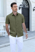 Casual Button Down Short Sleeve Dress Shirt (US Only)