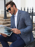 Plaid Business Casual Slim Fit Blazer (US Only)