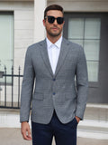 Plaid Business Casual Slim Fit Blazer (US Only)