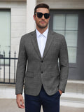Plaid Business Casual Slim Fit Blazer (US Only)