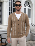 Vintage Striped V-Neck Button Down Cardigan Sweater (US Only)