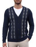 Vintage Striped V-Neck Button Down Cardigan Sweater (US Only)