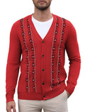 Vintage Striped V-Neck Button Down Cardigan Sweater (US Only)