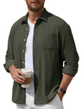 Corduroy Button Down Long Sleeve Shacket (US Only)
