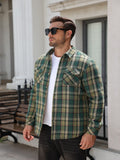 Sherpa Lined Flannel Plaid Shirt Jacket (US Only)