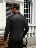 Lightweight Faux Leather Motorcycle Trucker Jacket (US Only)