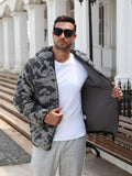 Camo Full Zip Hooded Sherpa Fleece Jacket (US Only)