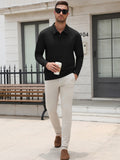 Stretch Knit Quarter Snap Long Sleeve Polo Shirt (US Only)