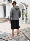 Waffle Knit Stretch Pullover Hoodie (US Only)