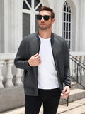 Full Zip Up Mock Neck Sport Sweatshirt (US Only)