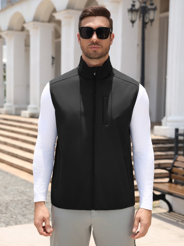 Stand Collar Lightweight Padded Vest (US Only)