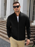 Lightweight Full Zip Stand Collar Knit Jacket (US Only)
