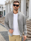 Lightweight Full Zip Stand Collar Knit Jacket (US Only)