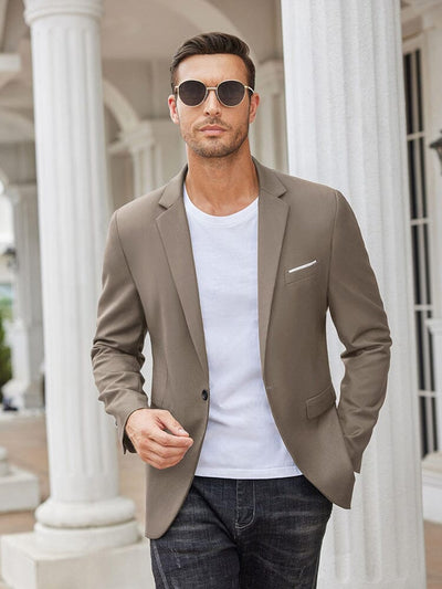 mens casual dress coat Casual Classic Suit Jacket (US Only)