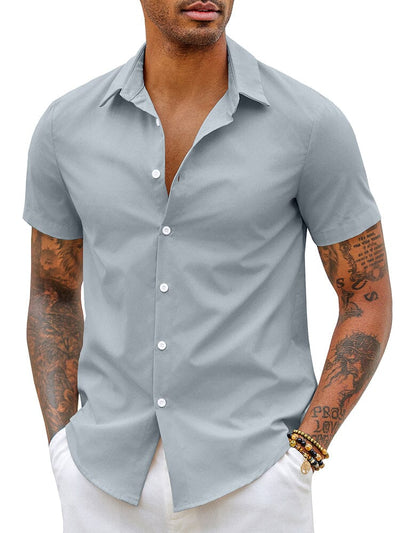 Classic Casual Button Shirt Shirts coofandy Light Blue S 