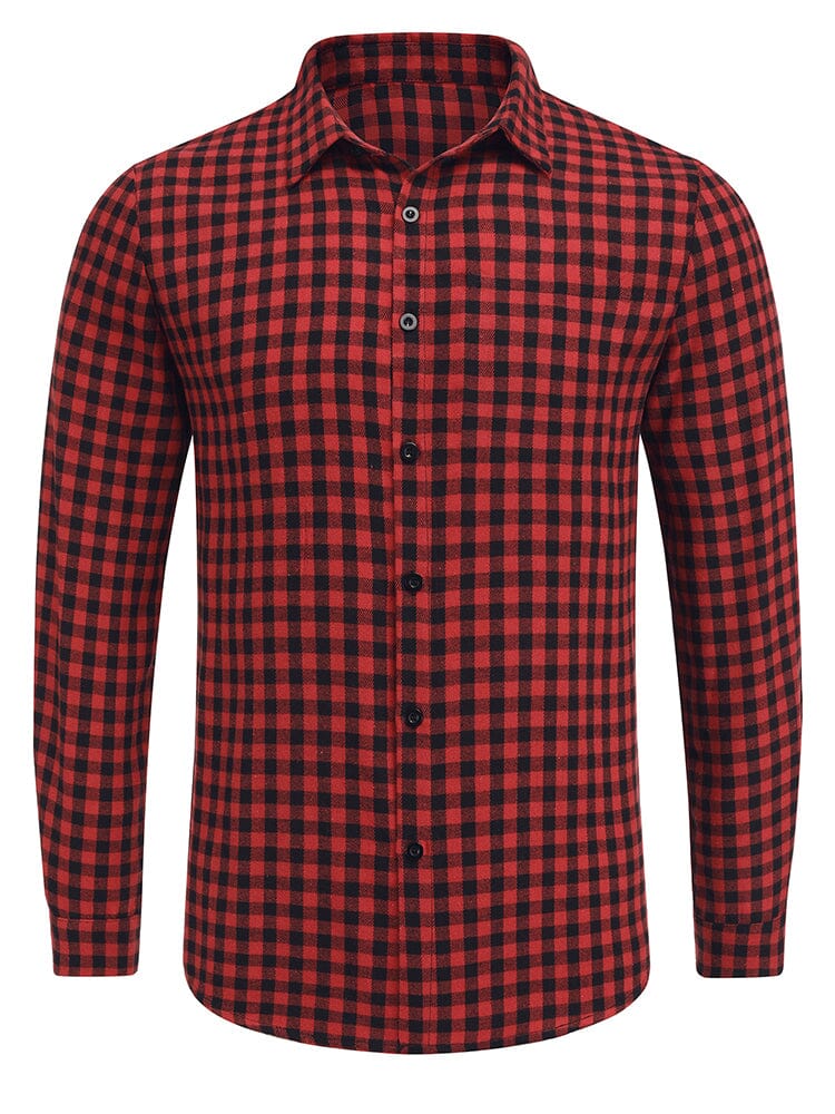 Casual Regular Fit Business Shirts Shirts coofandy Dark Red S 