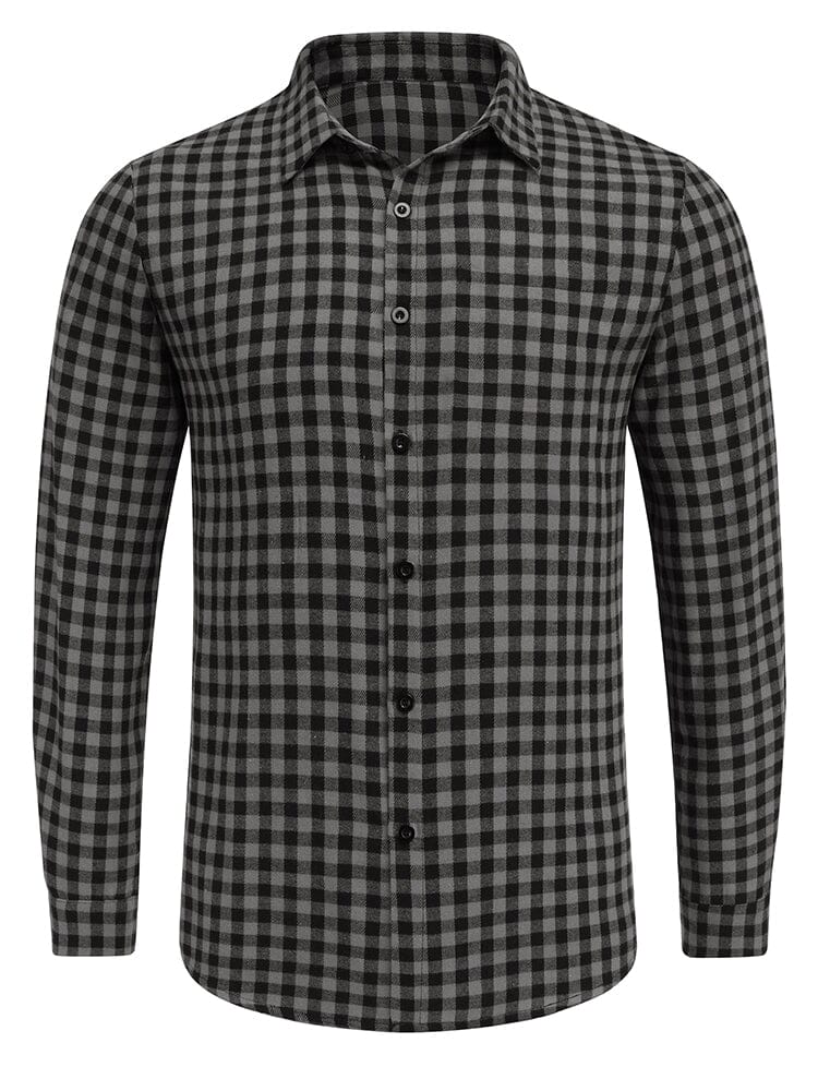 Casual Regular Fit Business Shirts Shirts coofandy Dark Grey S 