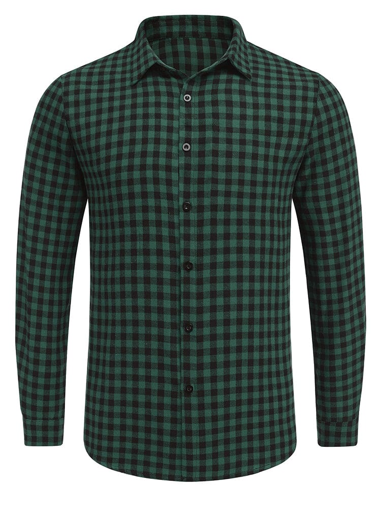 Casual Regular Fit Business Shirts Shirts coofandy Dark Green S 