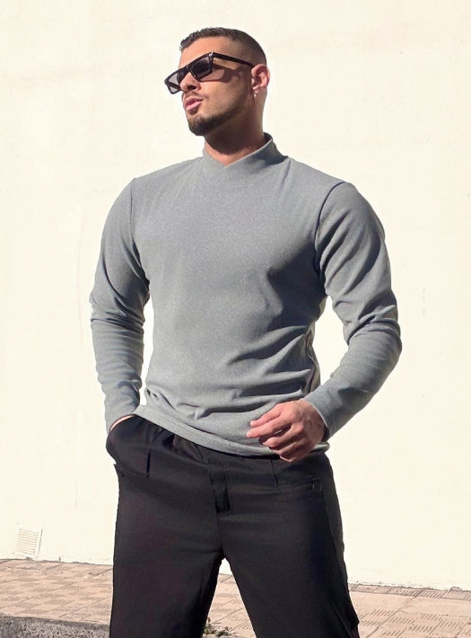Versatile Soft Cross Turtleneck Undershirt