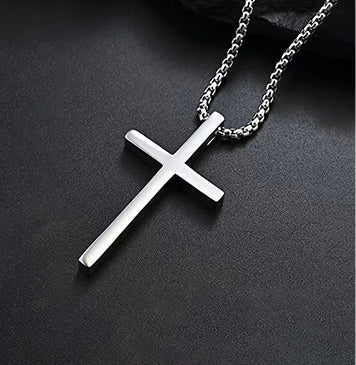 Simple Cross Pendant Chain Necklace