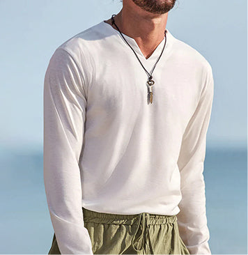 Loose V Neck Long Sleeves Shirt