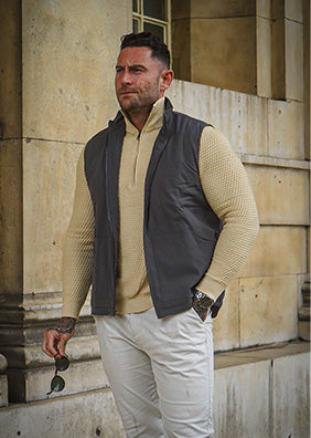 Casual Waffle Polo Sweater (US Only)