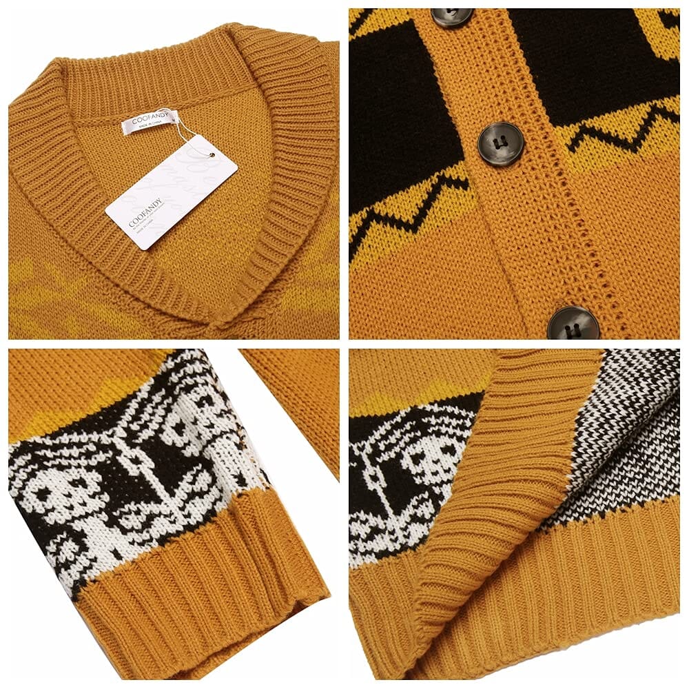 Shawl Collar Knit Cardigans Button Down Sweater (US Only) Sweaters VANGOS 