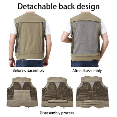 Premium Multi-Pockets Cargo Vest Vest coofandy 