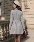 Fall Fashion Faux Velvet Pleated Mini Dress