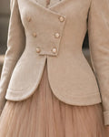 Vintage Shawl Collar Asymmetric Peplum Blazer