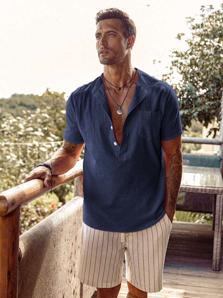 Linen Beach Button Shirts - Lightweight & Versatile – COOFANDY
