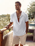 Linen Style Beach Button Shirts Shirts coofandy 