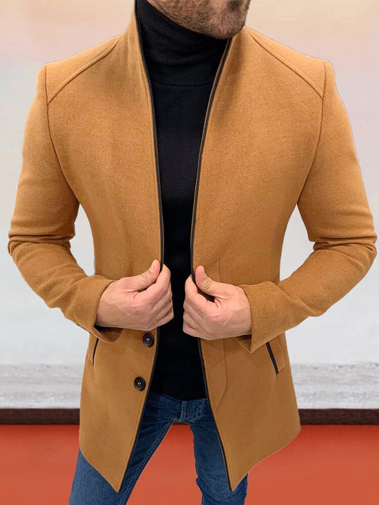 Stylish Single Breasted Tweed Coat Coat coofandy 