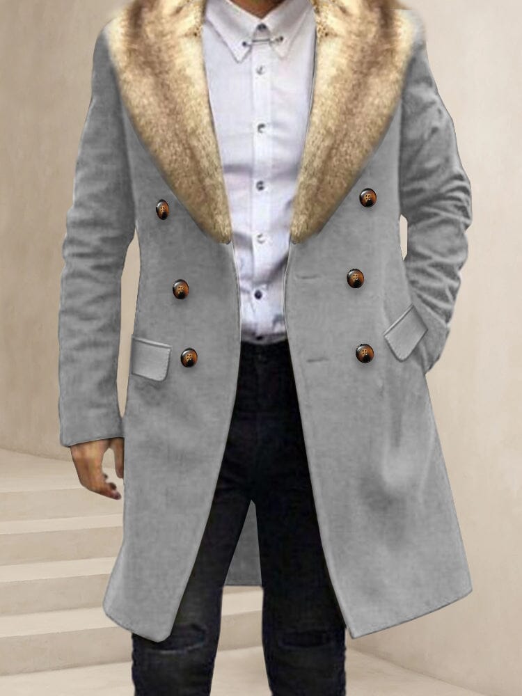Comfy Double-Breasted Tweed Coat Coat coofandy 