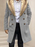 Stylish Double-Breasted Tweed Coat Coat coofandy 