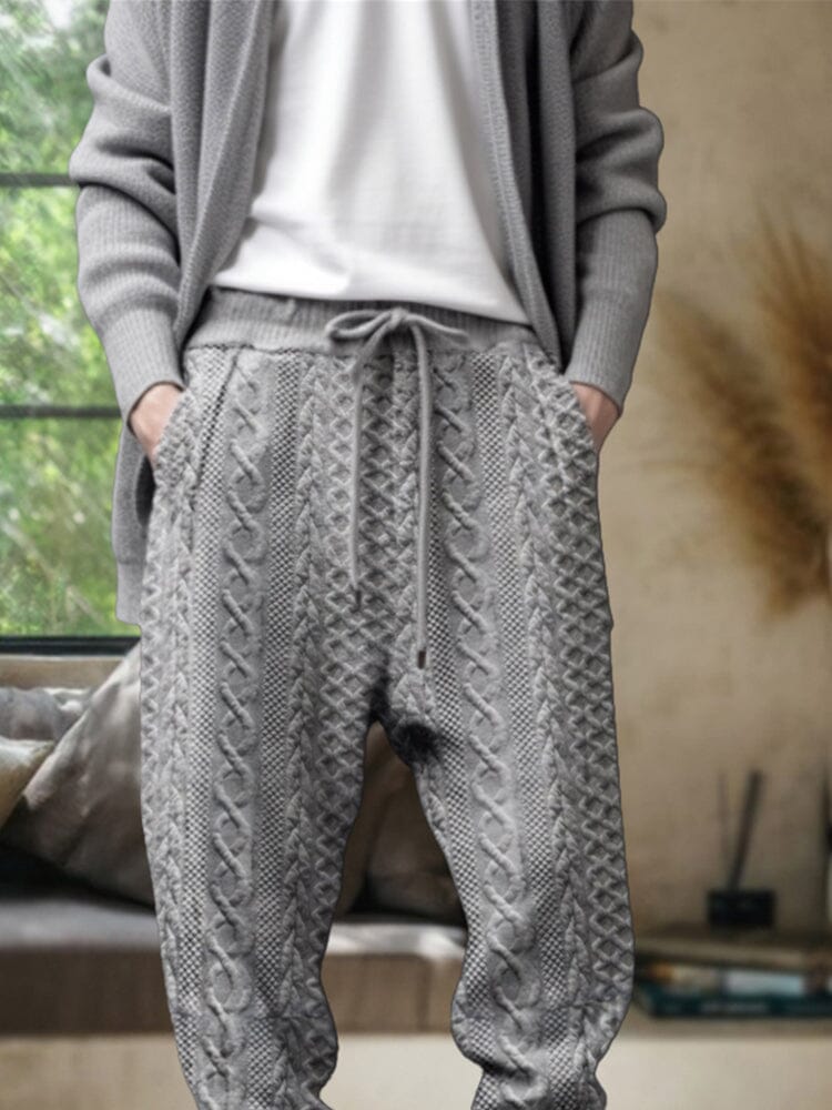 Casual Stretchy Textural Pants Pants coofandy 