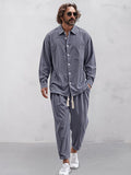 Comfy 100% Cotton Shirt Set Sets coofandy 