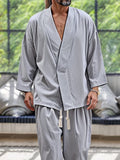 Leisure Soft Shirt Pants Set Sets coofandy 