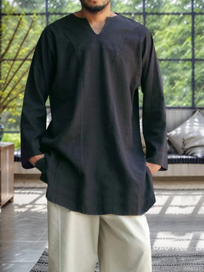 Minimalist Soft 100% Cotton Shirt Shirts coofandy Black M 