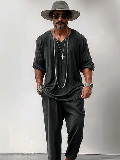Soft Stretchy Simple 2-Piece Outfits Sets coofandy 