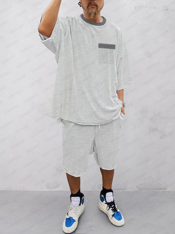 Athleisure Ultra-Soft T-Shirt Set Sets coofandy Light Grey M 