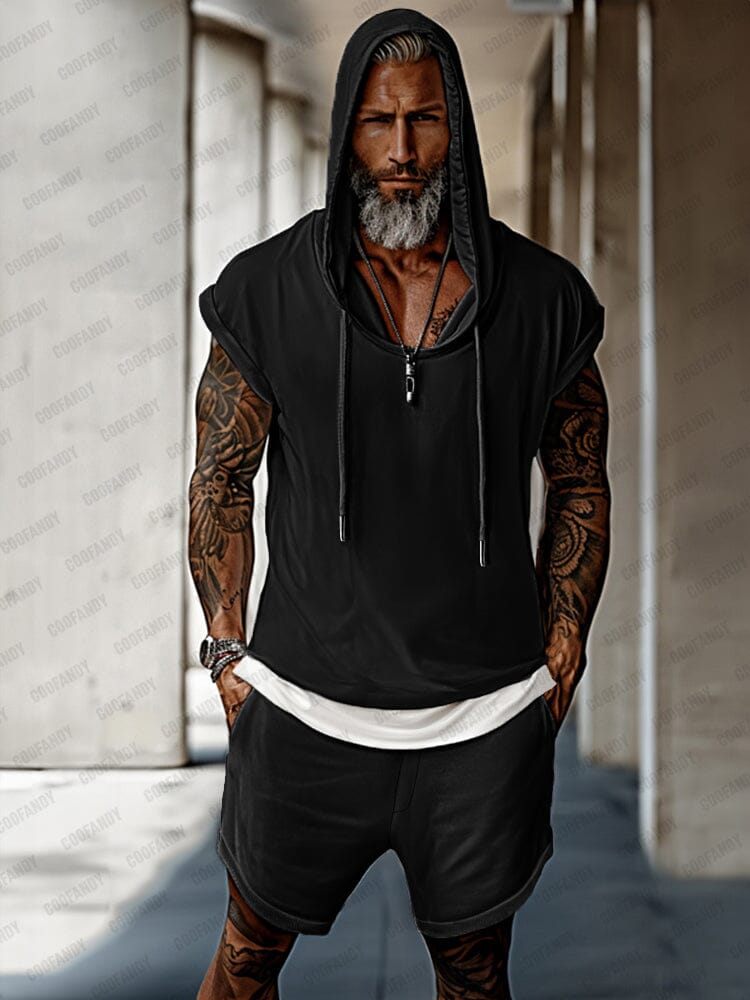 Trendy Hooded Street Luxe Tank Top Set – COOFANDY
