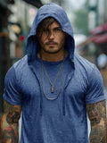 Stylish Stretchy Hooded T-Shirt T-Shirt coofandy 