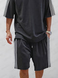 Classic Stripes 100% Cotton Tracksuit Set Sets coofandy 