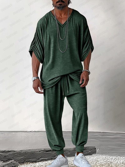 Serenity Comfort Casual Wear Set Sets coofandy Dark Green M 